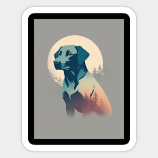 Labrador Retriever Dog 1 - Japanese Old Vintage Sticker